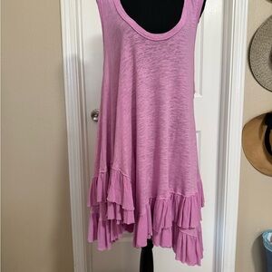 We The Free Lavender Ruffle Tunic